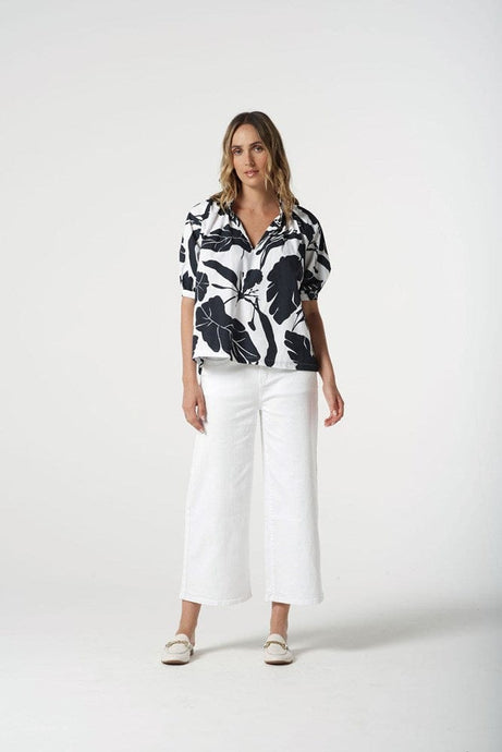 Goondiwindi Cotton Womens Block Leaf Print Shirt