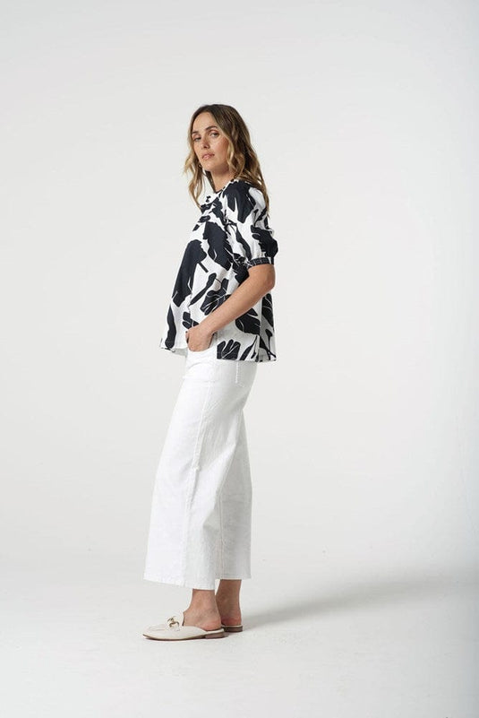 Goondiwindi Cotton Womens Block Leaf Print Shirt