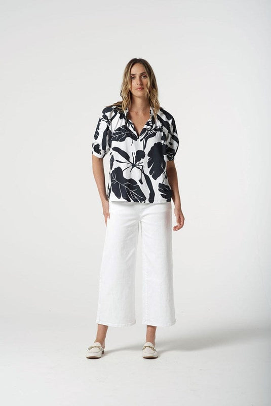 Goondiwindi Cotton Womens Block Leaf Print Shirt
