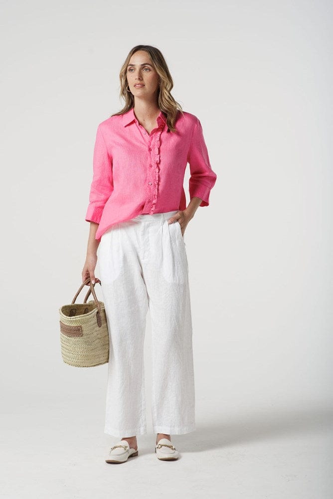 Load image into Gallery viewer, Goondiwindi Cotton Womens 3/4 Sleeve Frill Shirt

