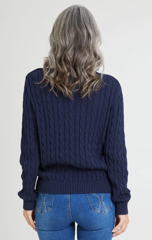 Load image into Gallery viewer, Gordon Smith Womens Kala Cable Jumper Navy
