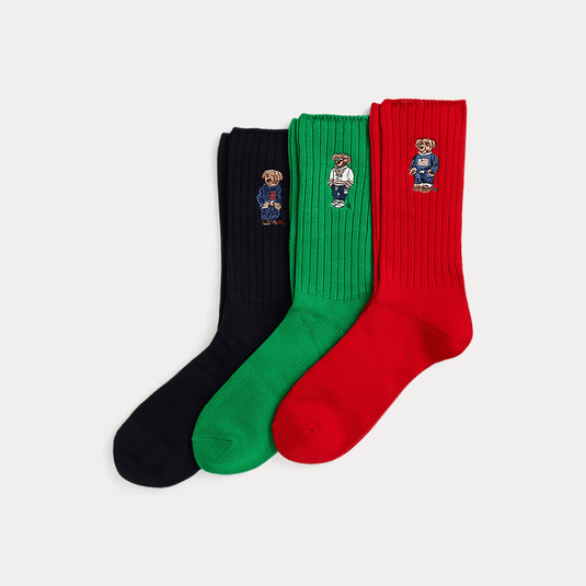 Ralph Lauren Polo Bear Sock Pack - 3 Pair