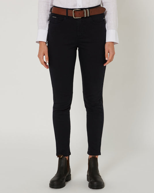 Pilbara Bella Cotton Stretch Capri Jeans - Ink Navy