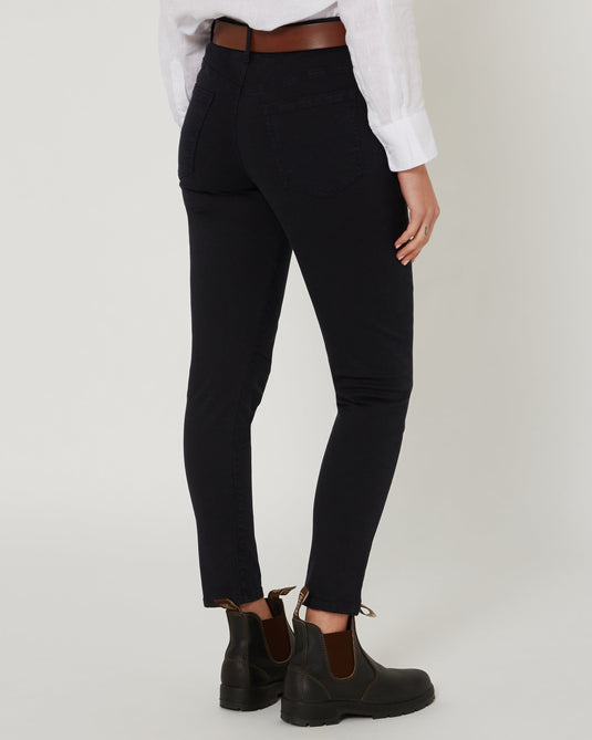 Pilbara Bella Cotton Stretch Capri Jeans - Ink Navy