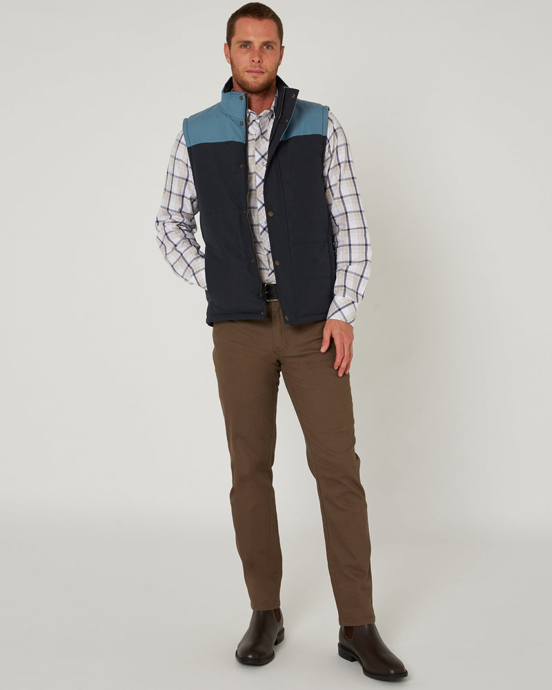 Load image into Gallery viewer, Pilbara Collection Mens Two-Tone Vest - Navy/Bluestone
