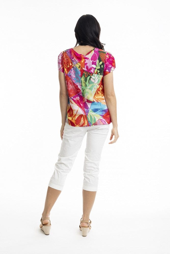 Load image into Gallery viewer, Orientique Womens Jozani Cap Sleeve Top
