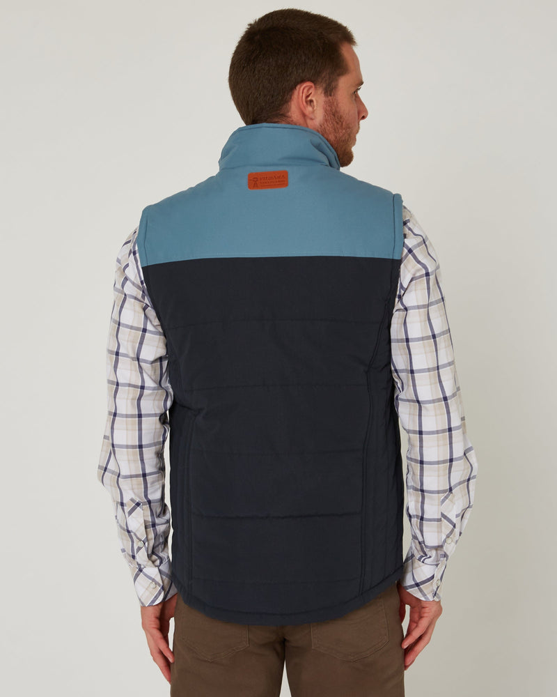 Load image into Gallery viewer, Pilbara Collection Mens Two-Tone Vest - Navy/Bluestone
