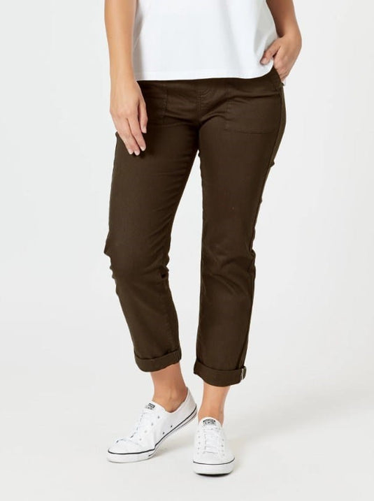 Threadz Womens New Isabella Pant - Chocolate
