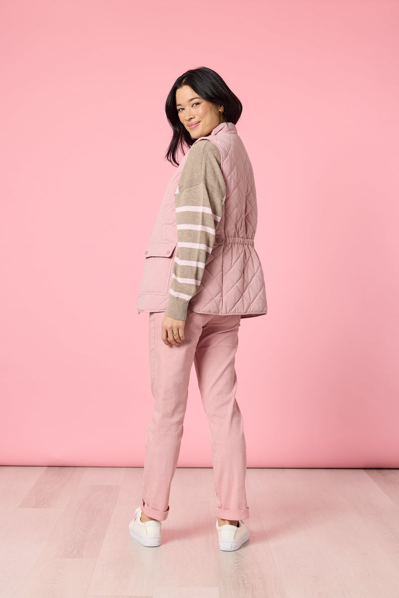 Load image into Gallery viewer, Gordon Smith Womens Hampton Quilted Vest - Blush
