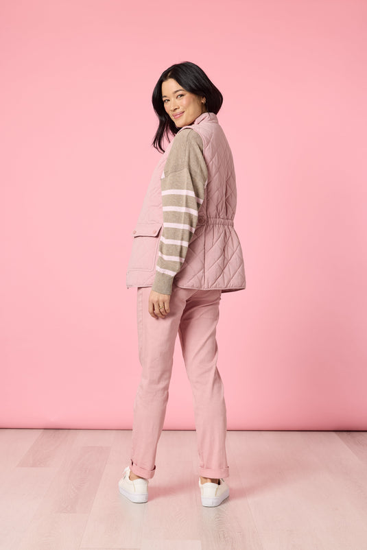 Gordon Smith Womens Hampton Quilted Vest - Blush