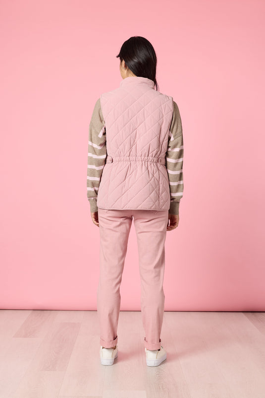 Gordon Smith Womens Hampton Quilted Vest - Blush