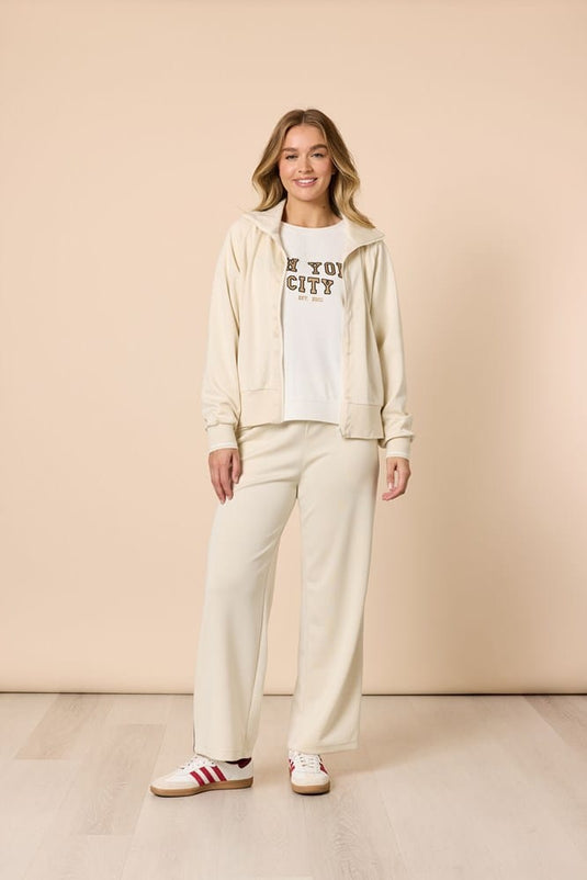 Threadz Womens Urban City Jacket - Ivory