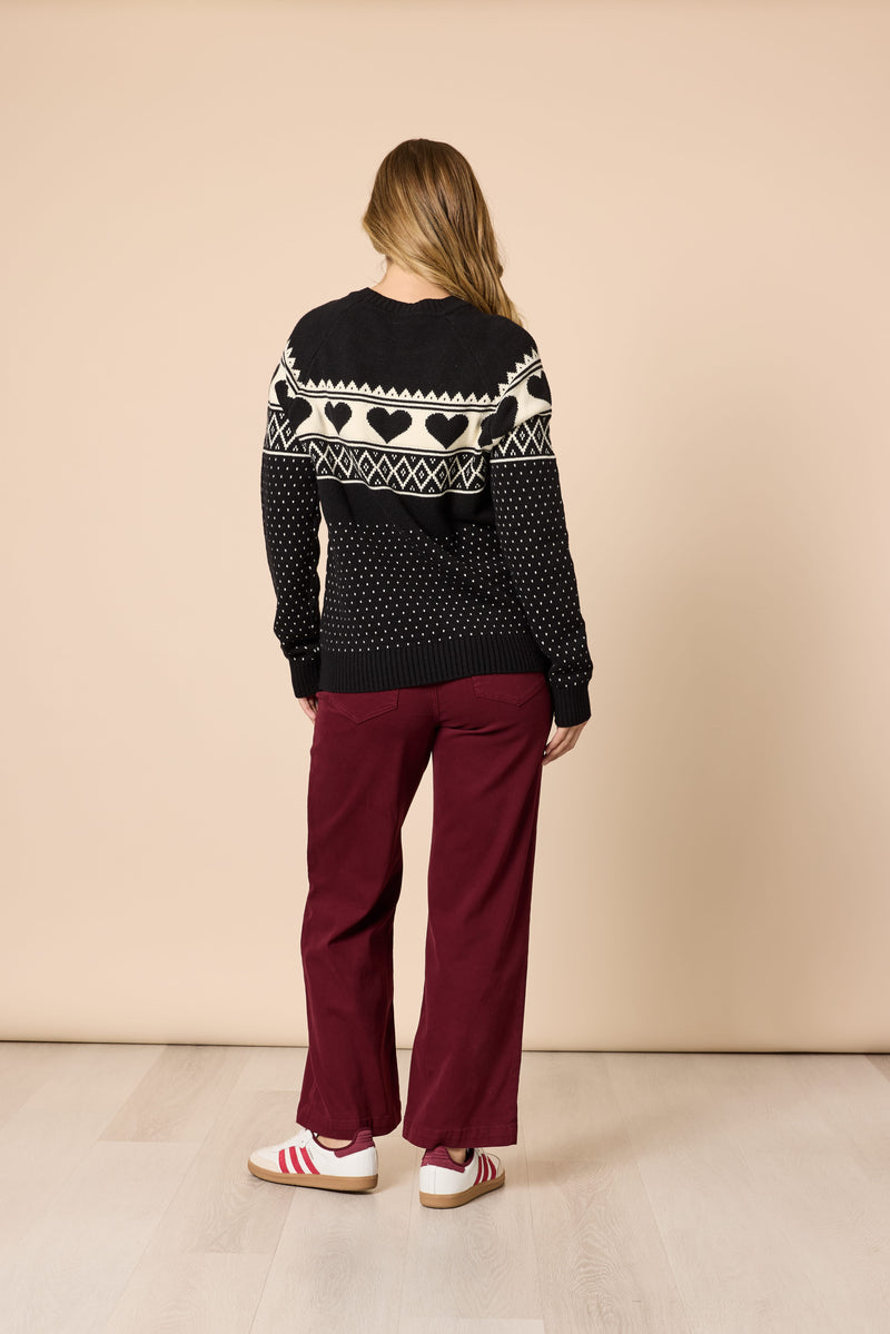Load image into Gallery viewer, Threadz Womens Aspen Hearts Knit
