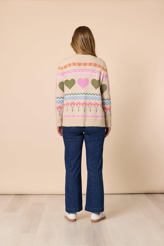 Threadz Womens Carpenter Wide Leg Pull on Jean - Dark Denim