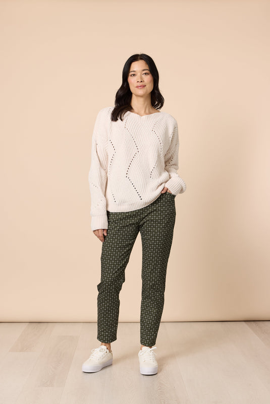 Gordon Smith Womens Kelly Print Pant - Khaki