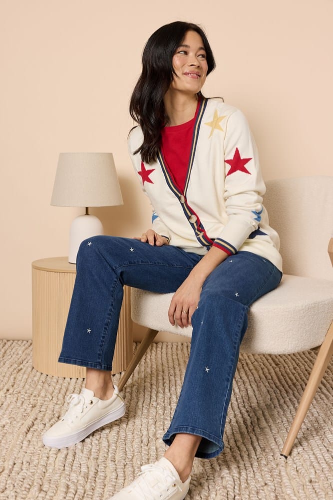 Load image into Gallery viewer, Gordon Smith Womens Hollywood Embroided Star Jean
