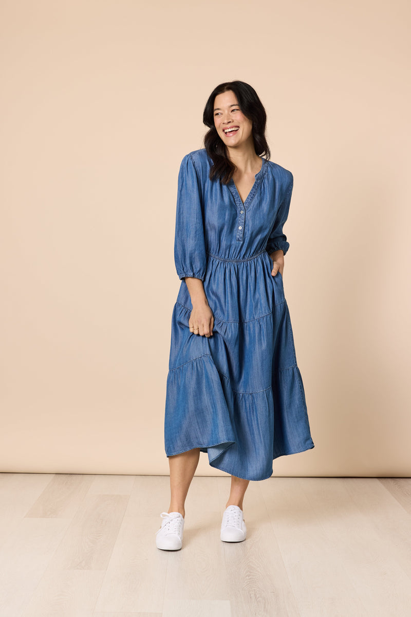 Load image into Gallery viewer, Gordon Smith Macy Tiered Dress
