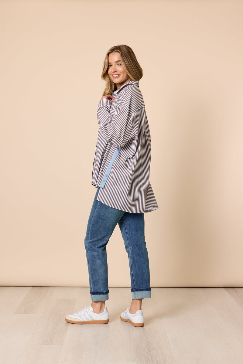 Load image into Gallery viewer, Threadz Womens Urban Stripe Shirt
