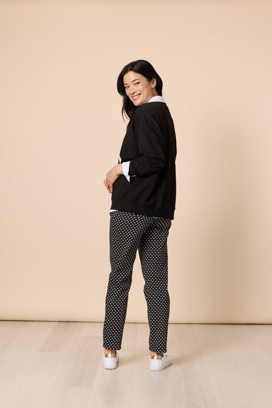 Gordon Smith Womens Bow Tie Print Slim Leg Pant