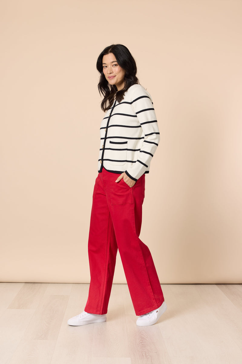 Load image into Gallery viewer, Gordon Smith Hampton Stripe Print Cardigan
