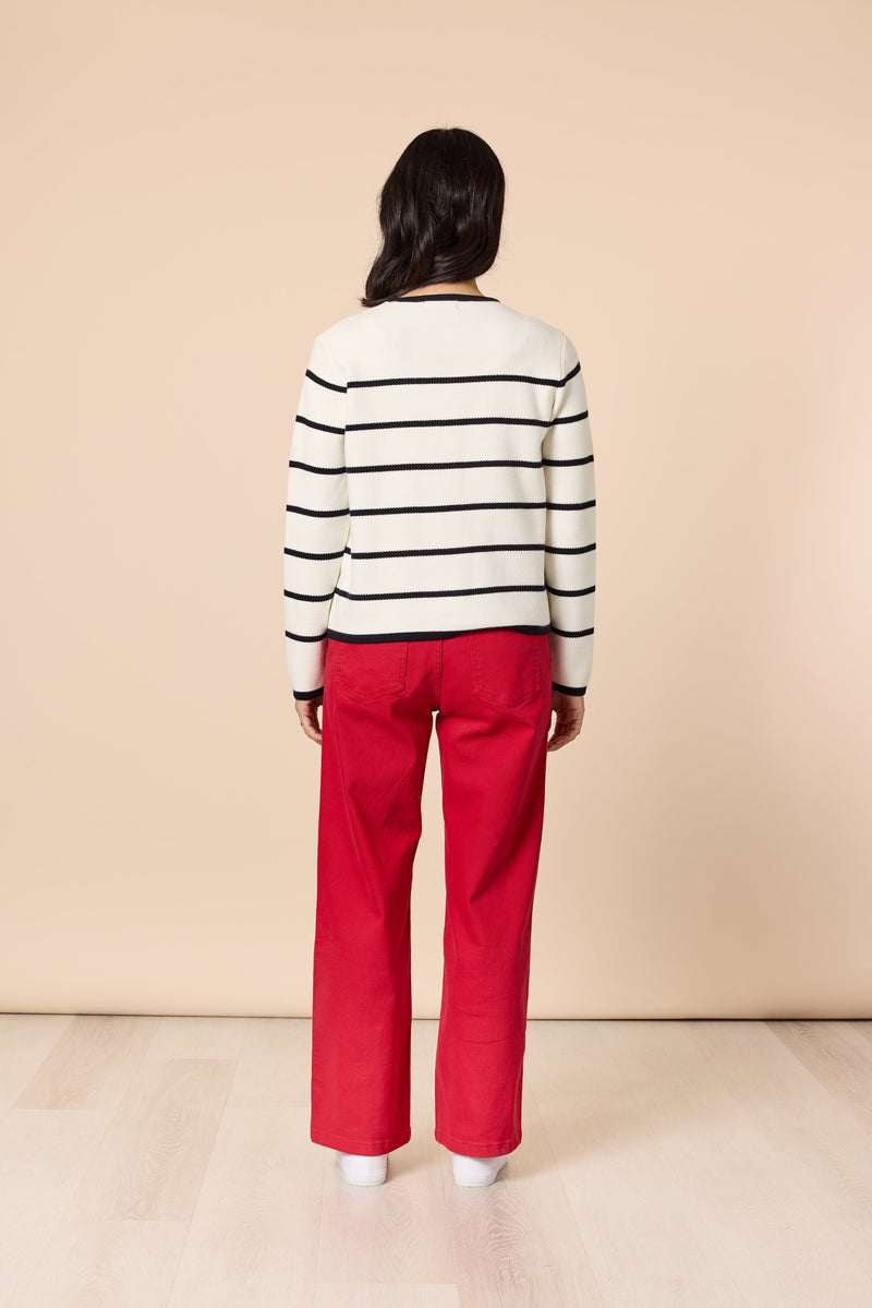 Load image into Gallery viewer, Gordon Smith Hampton Stripe Print Cardigan
