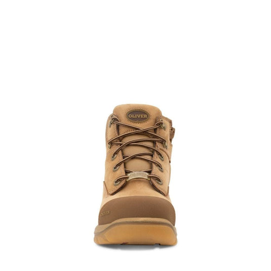 Oliver Womens Water Resistant Lace-Up Zip Side Work Boot