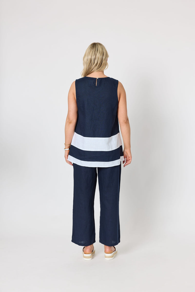 Load image into Gallery viewer, Gordon Smith Womens Chloe Contrast Linen Top
