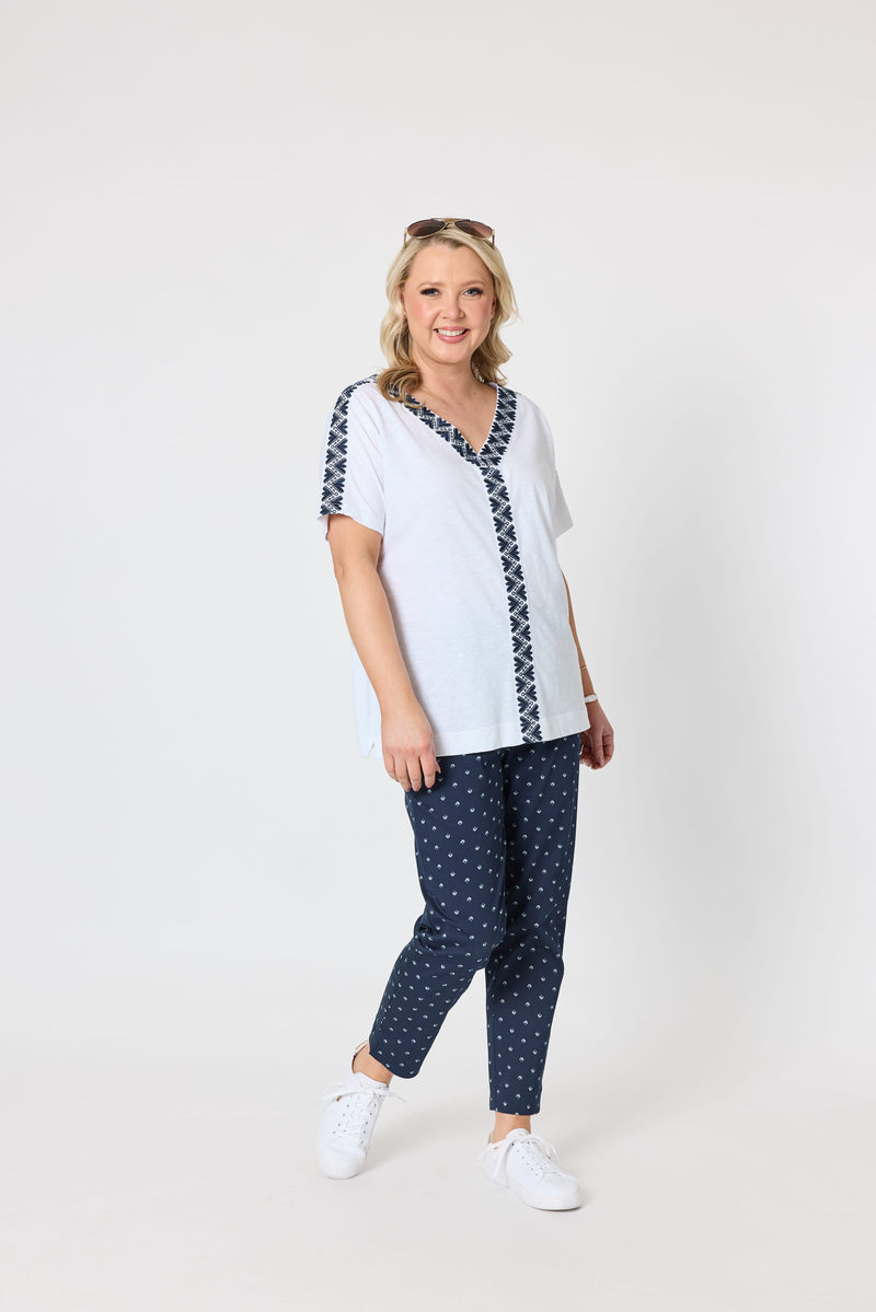 Load image into Gallery viewer, Gordon Smiths Womens Tropez Slim Leg Print Pant
