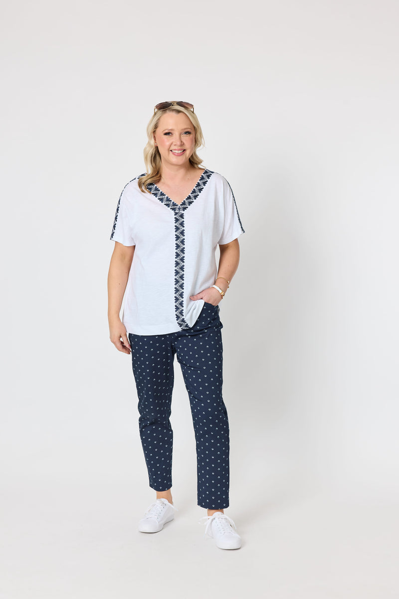 Load image into Gallery viewer, Gordon Smiths Womens Tropez Slim Leg Print Pant
