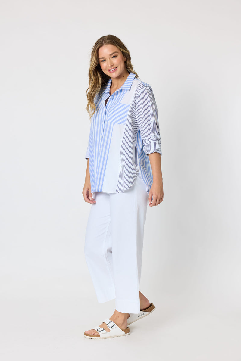 Load image into Gallery viewer, Threadz Womens Miramar Stripe Print Shirt

