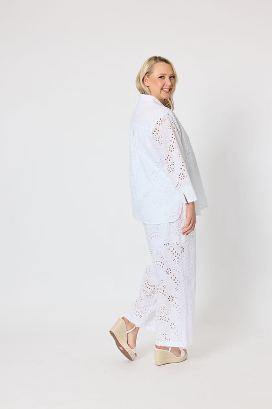 Gordon Smith Womens Belle Broderie Top - White