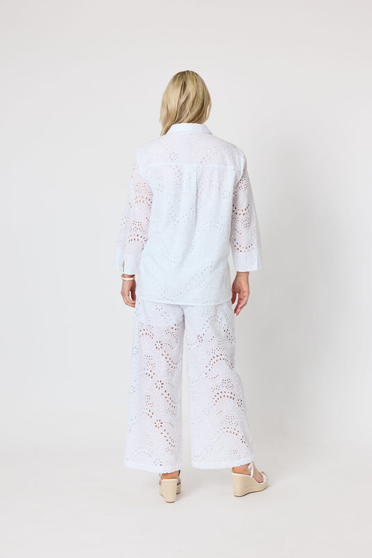 Gordon Smith Womens Belle Broderie Top - White