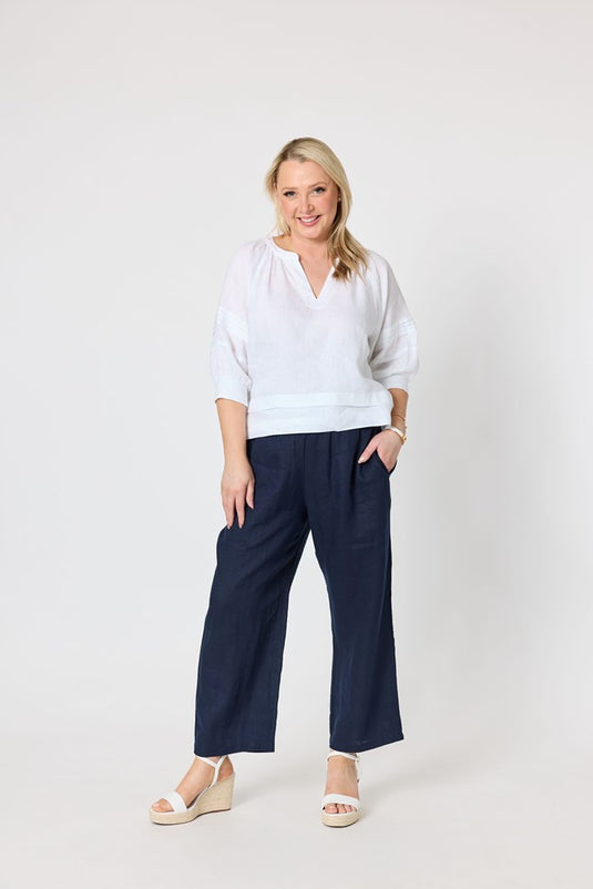 Gordon Smith Womens Katie Linen Top - White