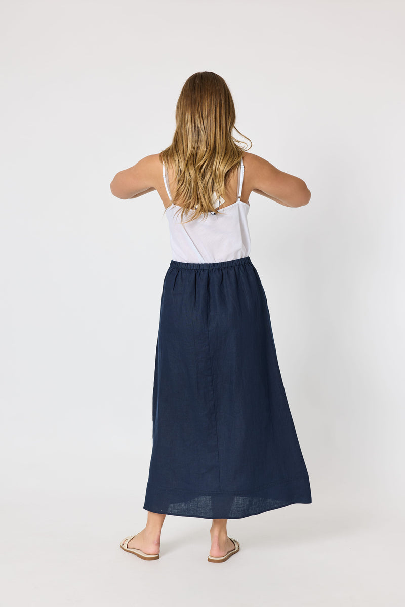 Load image into Gallery viewer, Gordon Smith Womens Amy Linen Maxi Skirt
