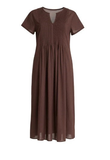 Threadz Womens Acacia Cotton Dress - Coffee