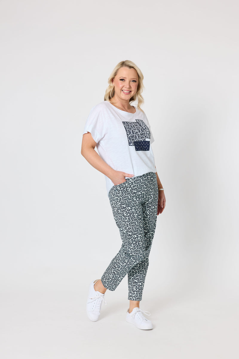 Load image into Gallery viewer, Gordon Smith Womens Oasis Print Slim Leg Pant
