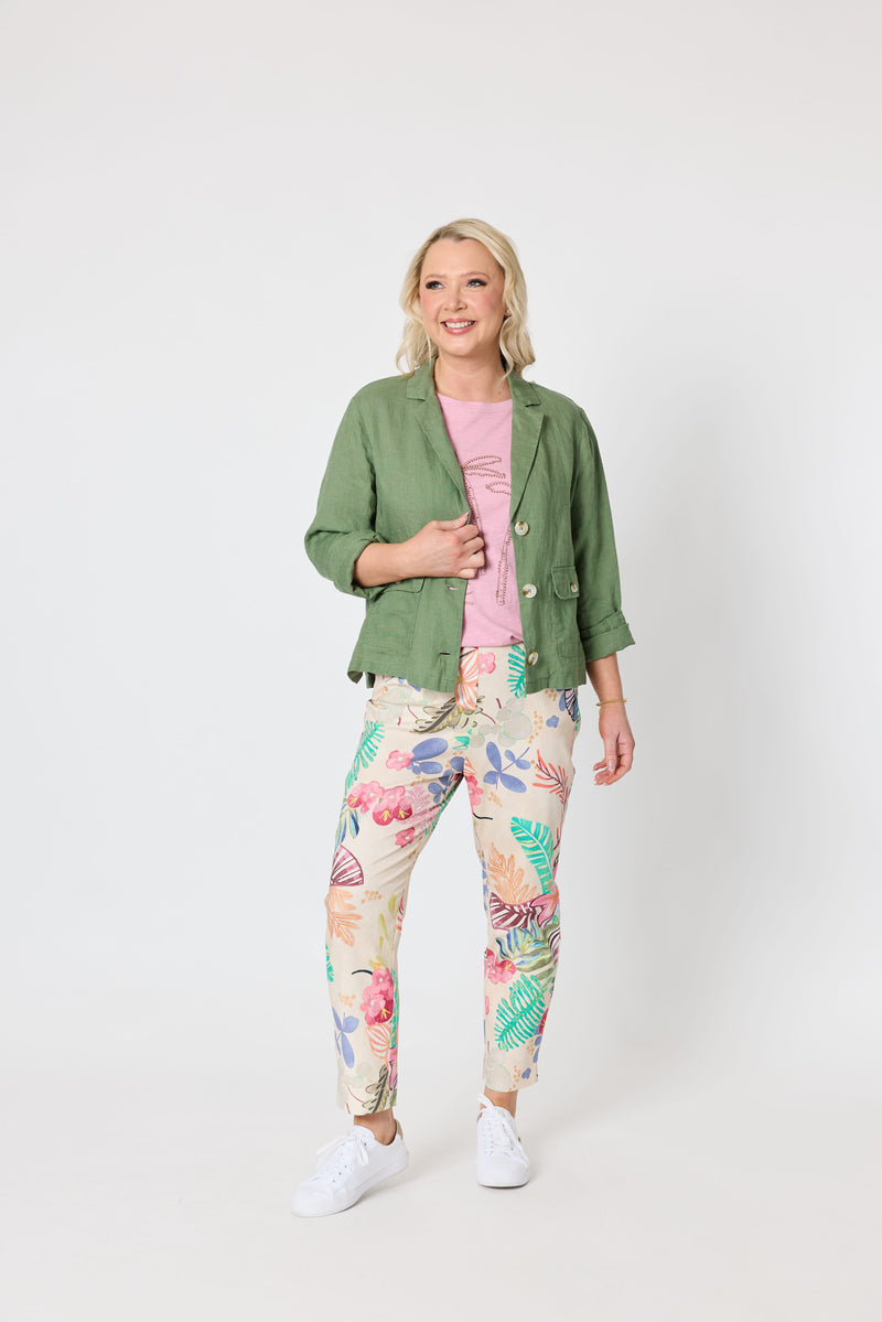 Load image into Gallery viewer, Gordon Smith Womens Desert Rose Floral Print Slim Leg Pant
