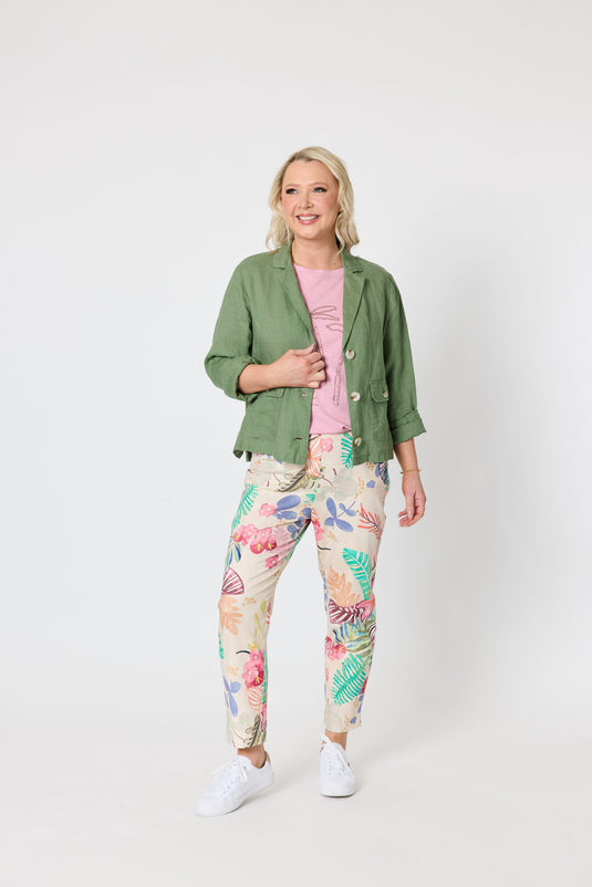 Gordon Smith Womens Desert Rose Floral Print Slim Leg Pant