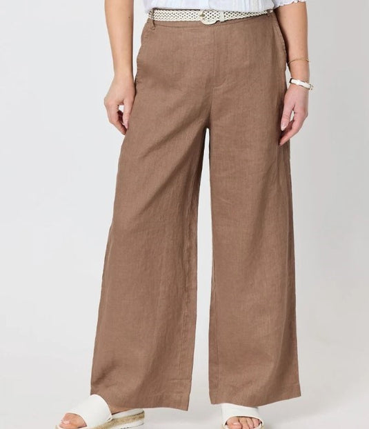 Gordon Smith Womens Luella Wide Leg Linen Pant