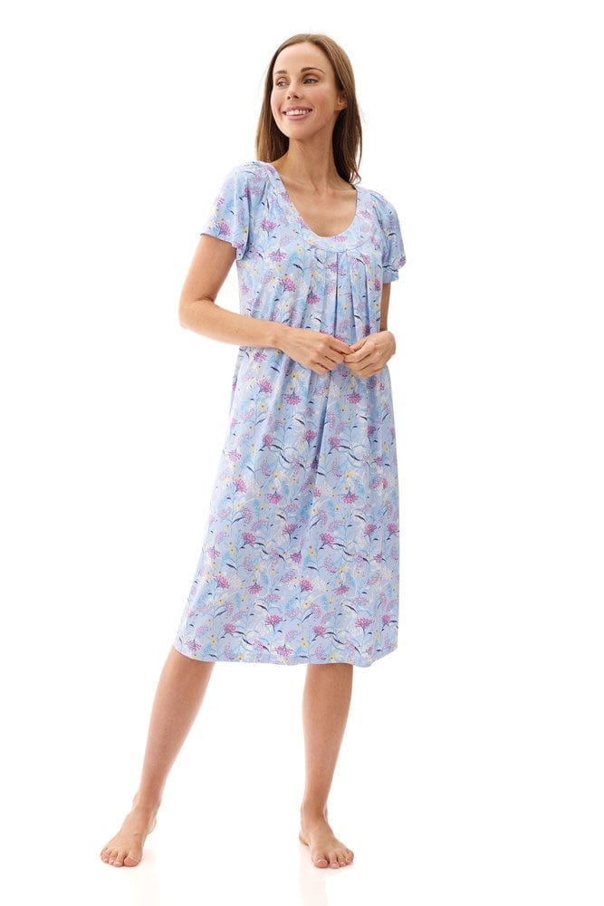 Load image into Gallery viewer, Givoni Womens Short Sleeve Short Nightie Gabby - Blue
