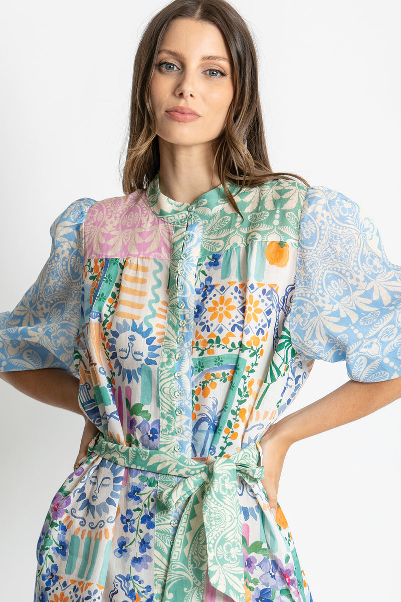 Load image into Gallery viewer, Kachel Womens Riley Short Sleeve Mini Dress
