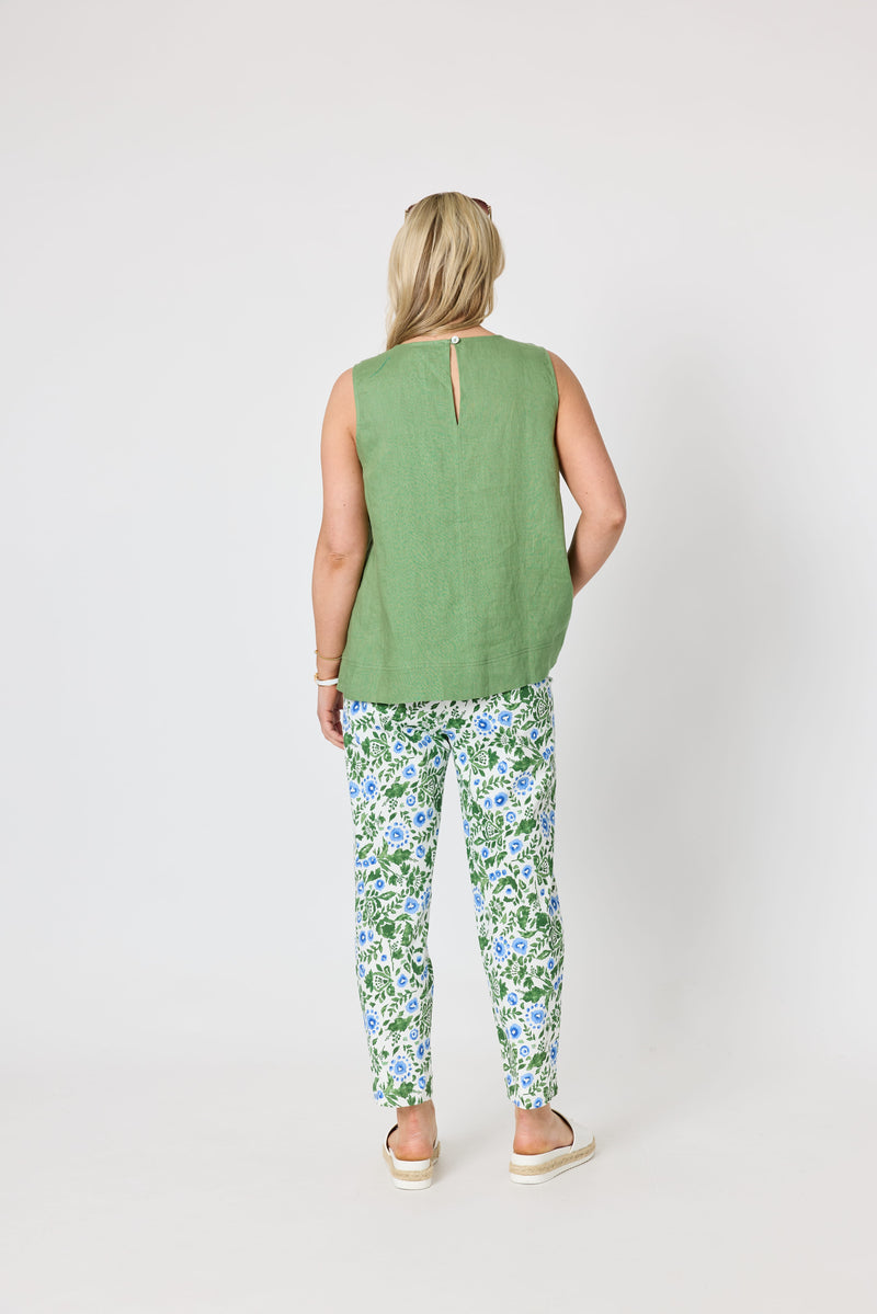 Load image into Gallery viewer, Gordon Smith Womens Bayside Floral Print Slim Leg Pant - Fern Multi
