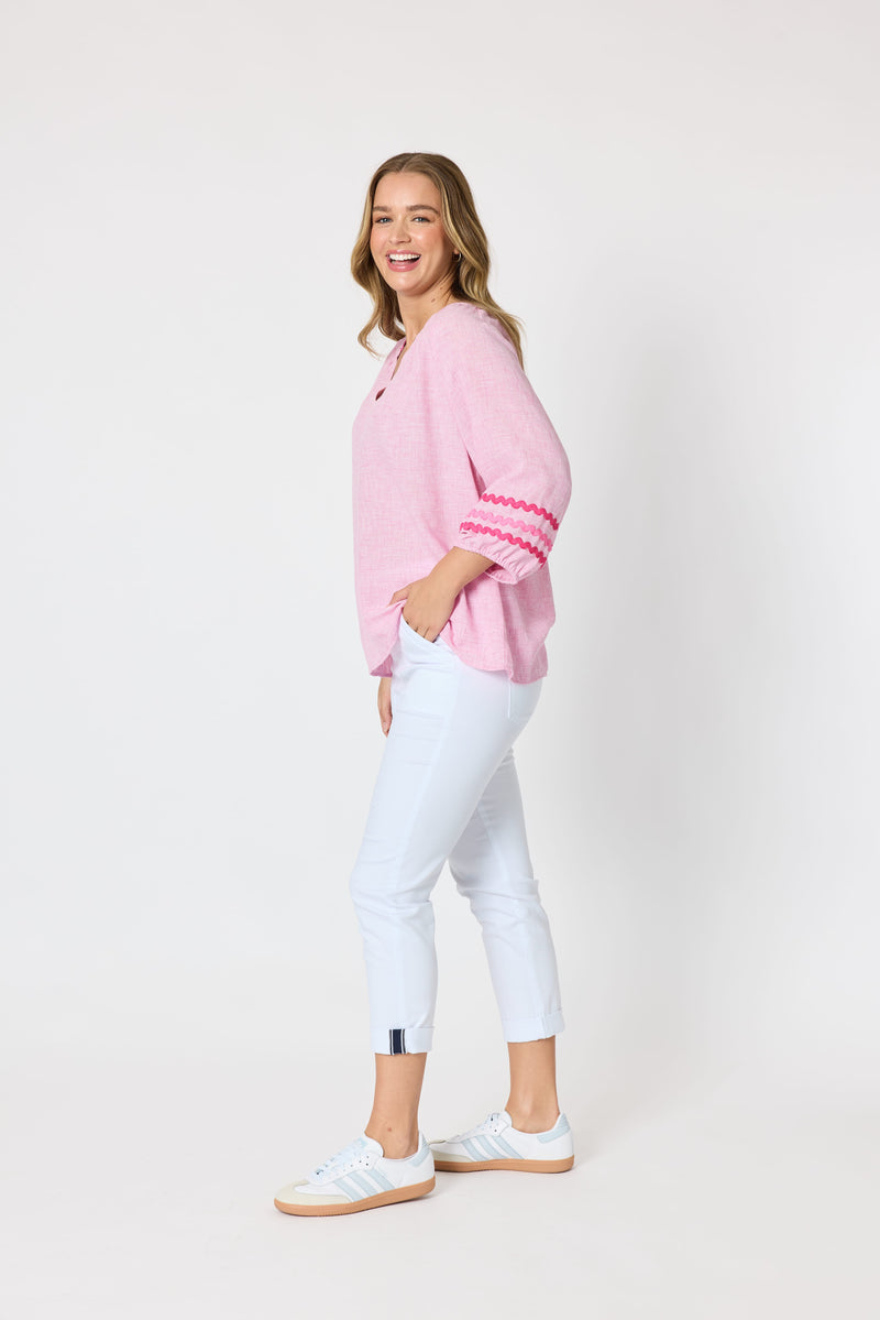 Load image into Gallery viewer, Threadz Womens Canopy Ric Rac Top
