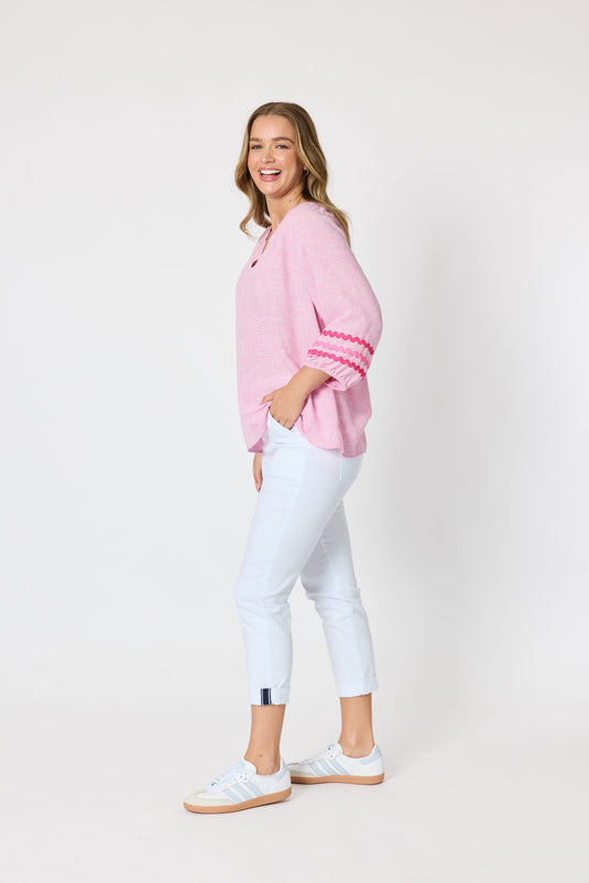Threadz Womens Canopy Ric Rac Top