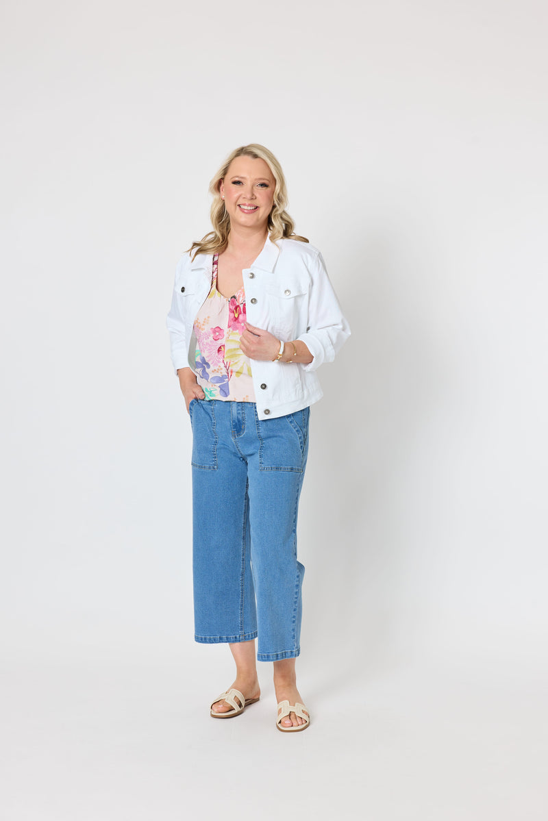 Load image into Gallery viewer, Gordon Smith Womens Urban Denim Jacket - White
