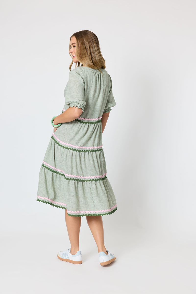 Load image into Gallery viewer, Threadz Womens Canopy Ric Rac Dress
