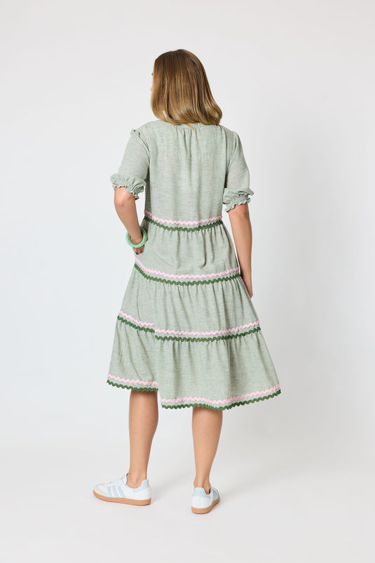 Threadz Womens Canopy Ric Rac Dress