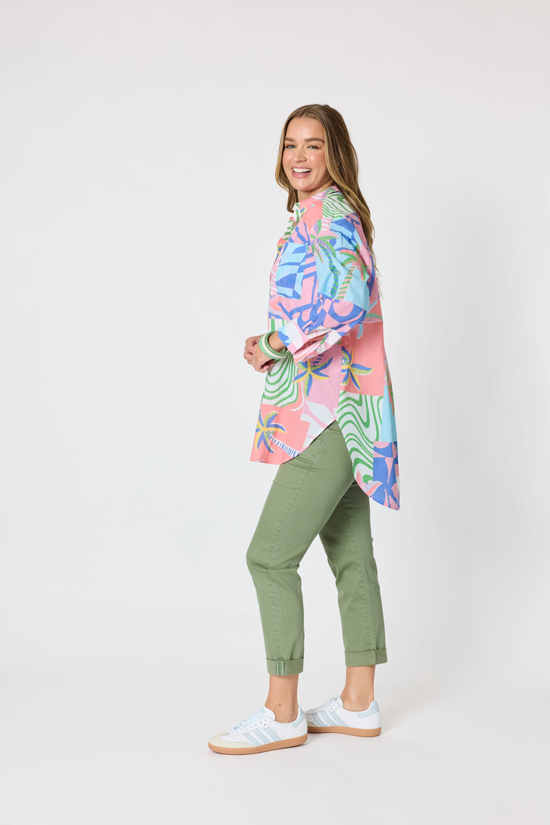 Load image into Gallery viewer, Threadz Womens Urban Jungle Print Shirt

