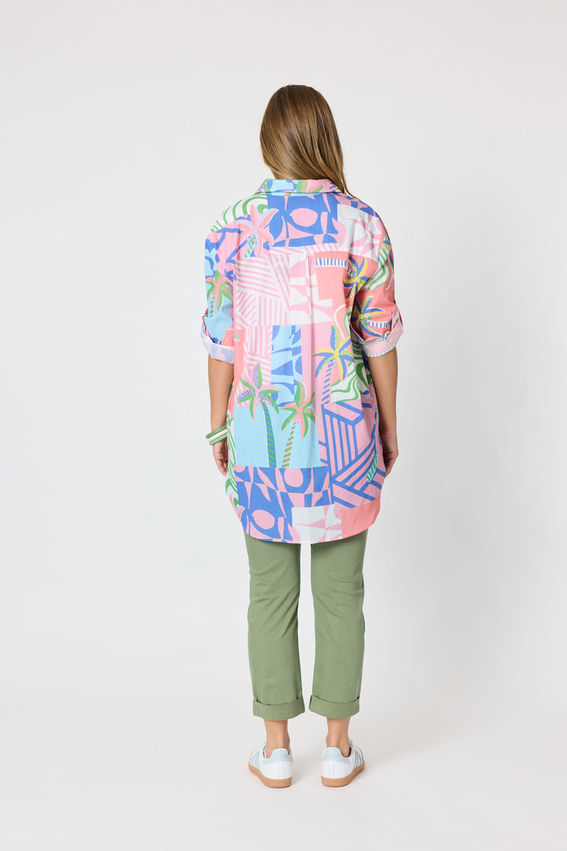 Load image into Gallery viewer, Threadz Womens Urban Jungle Print Shirt
