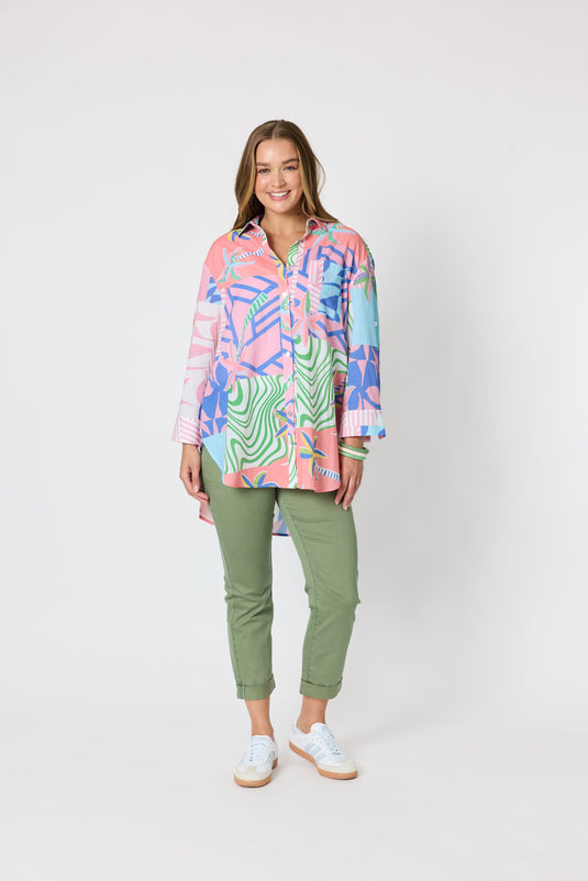 Threadz Womens Urban Jungle Print Shirt